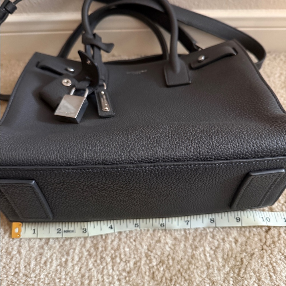 SAINT LAURENT Authentic Grained Calfskin Baby Sac De Jour in gray - Picture 5 of 15